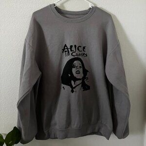 Unisex Alice in Chains Gray Hoodie (L)